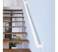 Corrimano esterno Kit Completo Corrimano Bianco For Scale, Ringhiera For Scale Da 1-20 Piedi For Gradini Interni Esterni, Maniglione Quadrato Con Supporto A Parete(6.6ft/200cm)