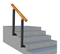 Corrimano esterno regolabile in ferro battuto per scale per gradini in cemento o legno Guaravia di sicurezza durevole per la scala Installazione facile resistente alle intemperie