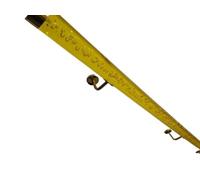 Corrimano for scale in acrilico trasparente dorato for interni ed esterni - Lunghezza 0,5 m-6 m, ringhiera for montaggio a parete con staffe e tappi terminali per(1.5meters)