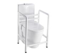 Corrimano For WC, Corrimano Di Sicurezza For WC Indipendente, Telaio Di Supporto Di Sicurezza For WC, Capacità Di Peso Di 660 Libbre For Corrimano Di Stabilità For WC For Anziani Disabili(White)