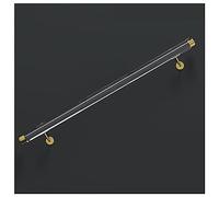 Corrimano in acrilico rotondo trasparente per scale interne, corrimano per scale trasparenti da 1,6 piedi a 20 piedi, ringhiera per montaggio a parete, asta di supporto antiscivolo con staffa ( Color