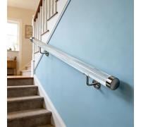 Corrimano in acrilico trasparente, ringhiere a parete con staffe, maniglione antiscivolo per scale per anziani e bambini