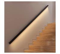Corrimano in Alluminio A LED per Scale Interne ed Esterne - Maniglia di Sicurezza Illuminata per Interni, Garage, Loft, Hotel (Colore: Nero, Taglia: 59"/1.5m)