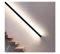 Corrimano in alluminio leggero, corrimano per scale luminoso, applique da parete per corridoio a LED con interruttore di controllo, luci da parete per corrimano illuminato per interni esterni (Colore: