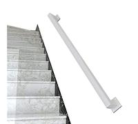 Corrimano in ferro battuto da 30-600cm, ringhiera per staffa per scale bianca, corrimano per balaustra quadrata per montaggio a parete per gradini in cemento o scale in legno con kit di installazione