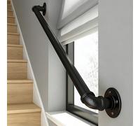 Corrimano In Ferro Battuto Per Scale, Passamano Industriale Per Interni Ed Esterni, Ringhiera Da Parete Asta Di Supporto Di Sicurezza Per Corridoio(30cm/1ft)
