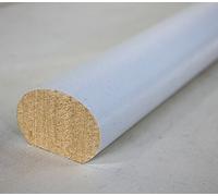 Corrimano in legno di Ayous massiccio laccato bianco mm. 55x40x1500 (prezzo per ml. 1,50)