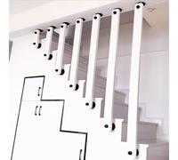 Corrimano in legno massiccio per interni, colonnina per montaggio a soffitto/pavimento, guardrail di transizione, maniglioni per gradini