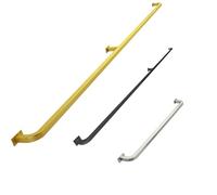 Corrimano in metallo a parete, capacità di carico 200 kg, tubo da 30 mm, ringhiera di sicurezza per bambini e anziani per uso interno/esterno, nero, lunghezza 300 cm