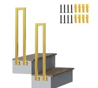 Corrimano in metallo da esterno per gradini da 85 cm, kit di ringhiere in ferro battuto per scale in cemento e cemento, sicuro, durevole, facile installazione, perfetto per soluzioni a passo singolo