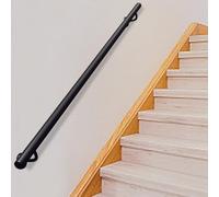 Corrimano in metallo nero per s - durevole 1,8 m/3 m/3,7 m/4,3 m/4,6 m in ferro battuto per interni/esterni ringhiera rotonda per sicurezza e stile - Proteggi la tua casa con eleganza