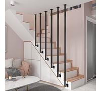 Corrimano in metallo per scale 30 cm ringhiere di sicurezza in ferro battuto durevole supporto per recinzioni per scale per uso interno ed esterno, elegante e sicuro.
