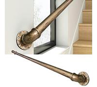 Corrimano in ottone per scale per interni Ringhiera per maniglione per esterni, ringhiera per corrimano da parete rustica, corrimano per scale antiscivolo di sicurezza per gradini del corridoio del ba