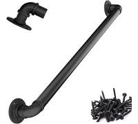 Corrimano industriale moderno per scale 100 CM ringhiera di sicurezza in ferro battuto in metallo dorato per scale interne ed esterne Design adatto ai bambini durevole ed elegante lla.