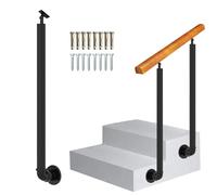 Corrimano laterale regolabile per gradini del portico esterno, ringhiera per scale in ferro battuto con raccordi per un accesso sicuro ed elegante