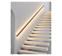 Corrimano LED in alluminio per scale con sensore di movimento | Luce auto, luce verso il basso, portata 330 lb, a parete, cavi nascosti, diffusore acrilico(Left,115cm/45in/3.8ft)