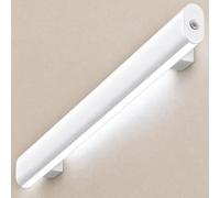 Corrimano LED Ricaricabile per Scale con Sensori di Movimento | Profilo Ovale Bianco Opaco, Montaggio a Parete per Interni, Illuminazione verso il Basso(Cool White,10cm)