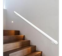 Corrimano moderni da 1 piede a 20 piedi per scale, ringhiera per scale montata a parete con staffe, corrimano per ringhiera in ferro battuto industriale per portico del soppalco(80cm)