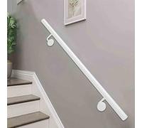 Corrimano moderni per montaggio a parete con staffe in metallo, corrimano in ferro battuto di facile installazione, corrimano per ringhiere di scale bianche per interni ed esterni(390cm)