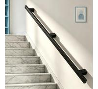 Corrimano Moderni, Staffe Per Ringhiere Per Scale Quadrate Supporto Per Parete In Ferro Battuto In Metallo Nero Corrimano Da 1 A 20 Piedi Per Scale Interne Gradini Esterni(390cm)