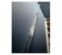 Corrimano moderno in cristallo acrilico trasparente for scale interne - Ringhiera for scale elegante e robusta con staffe in metallo(Silver,300cm)