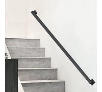 Corrimano moderno in ferro battuto, per interni ed esterni, ringhiera per scale da parete, kit completo per scale, design durevole ed elegante per una maggiore sicurezza e supporto