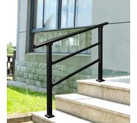 Corrimano moderno per esterni, ringhiera di transizione montata a pavimento per scale in cemento o scale in legno, ringhiera di sicurezza regolabile con antiscivolo, ringhiera di supporto per le mani