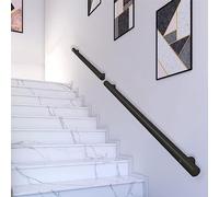Corrimano moderno per ringhiera per scale |Kit binari per scale | Corrimano per Scale 1 2 3 4 5 6 metri, Ringhiera per Scale | Corrimano per interne, gradini per esterni, montaggio a parete,nero opaco