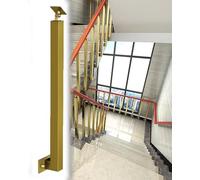 Corrimano moderno per scale, corrimano decorativo per appartamenti interni, per corridoio, finitura dorata, set da 13 pezzi, elegante soluzione di sicurezza per scale