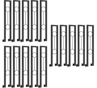 Corrimano nero a forma di U per scale, per interni ed esterni, con montaggio laterale, in ferro battuto, antiscivolo, per gradini del portico, facile installazione (confezione da 1)