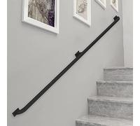 Corrimano Nero per Decorazioni Scale, Corrimano per Ringhiera Scala in Ferro Battuto con Supporto per Montaggio a Parete, Maniglione di Sicurezza per Loft Villa Corridoio Interno Esterno (Size : 280c