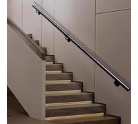 Corrimano nero per scale per interni ed esterni, da 1 m a 3 m, regolabile, corrimano di sicurezza durevole ed elegante per un maggiore supporto e sicurezza.