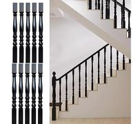 Corrimano per esterni e interni, balaustre in legno alte 85,4/95 cm, confezione da 2/5/10 colonne per ringhiere per terrazza e scale per villa, hotel, balcone, soffitta, viti incluse