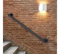 Corrimano per Esterno, Montaggio A Parete - 1 M, 1,5 M, 2 M, 2,5 M, 3 M, Ringhiera per Scale, Corrimano per Scale, Kit di Supporto per Ringhiera, Gradini per Interni Ed Esterni, One Color, 5ft/150cm