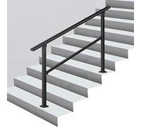 Corrimano per gradini da esterno, ringhiera per scale in metallo regolabile con montaggio a pavimento, adatta a 3 o 4 gradini, corrimano di transizione esterno per giardino(Height 85cm,100cm/40inch)