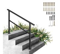 Corrimano per gradini esterni adatto a 2-4 gradini ringhiere per scale in ferro zincato per casa giardino soppalchi terrazze corrimano regolabili con kit di installazione(C,150cm/59inch)