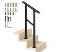 Corrimano per gradini esterni ringhiera regolabile per gradini in cemento e legno corrimano di sicurezza antiscivolo montato a pavimento per corridoi verande e terrazze di casa(C,120cm/47inch)