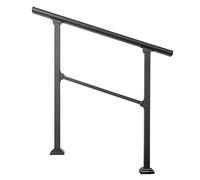 Corrimano per gradini interni ed esterni, adatti da 1 a 3 gradini, kit di ringhiere per scale in acciaio zincato per giardino, ingresso casa, balcone, montaggio a pavimento(Height 85cm,120cm/47inch)