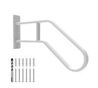 Corrimano per montaggio a parete per esterni, ringhiere per 1-3 gradini, corrimano a forma di U con finitura verniciata a polvere, corrimano per scale per garage, veranda, cortile e giardino