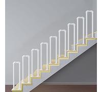 Corrimano per rampe e percorsi pubblici, corrimano di sicurezza a forma di U con tubo tondo bianco per rampe per sedie a rotelle, ingressi accessibili, passerelle ed edifici comunali.