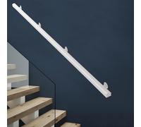 Corrimano per ringhiere da scala a muro, Corrimano in legno e ferro montato a parete for scale interne ed esterne da 1 piede a 15 piedi(15ft/450cm)