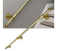 Corrimano per ringhiere da scala a muro, Kit di supporto for corrimano for scale a parete for interni ed esterni in ferro battuto 30-300 cm(390cm)