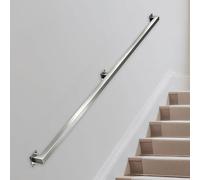 Corrimano per ringhiere per scale da 30cm-600cm per gradini per interni ed esterni，corrimano di sicurezza per ringhiere per scale industriali in acciaio inossidabile，tubo quadrato(250cm)