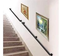 Corrimano per Scale 1 2 3 4 5 6 Metri, Corrimano per Scale per Interni ed Esterni, Asta di Supporto per Maniglione di Sicurezza per Corridoio in Ferro battuto in Metallo con Montaggio a Parete ( Size