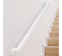 Corrimano per Scale, 1 m 1,5 m 2 m 2,4 m 3 m Staffe per ringhiera Scale in Metallo Nero Ferro battuto Supporto a Parete per Interni ed Esterni (Dimensioni: 6,6 piedi/200 cm)