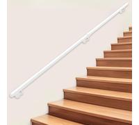 Corrimano per scale 1ft/3ft/5ft/7ft/10ft/12ft/14ft/20ft, ringhiera per scale montata a parete con staffe e viti, corrimano di sicurezza antiscivolo per gradini interni ed esterni(30cm)