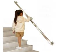 Corrimano per Scale - 30 m/1,8m/2,7m/4m/6m, Montaggio a Parete Argento Scala Ringhiera Corridoio Interno ed Esterno Villa Loft Maniglione di Sicurezza per Bambini Anziani(510cm)