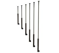 Corrimano per Scale a Forma di L, balaustre in Ferro battuto per gradini Esterni, montanti per Scale in Metallo per Hotel, Ville, uffici, Case, Loft, Appartamenti, Scale, Nero(70cm)