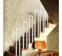 Corrimano per scale a forma di U, ringhiera in ferro battuto resistente per la sicurezza interna ed esterna, perfetto per giardino, veranda, soffitta, corridoio, villa, design antiscivolo