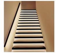 Corrimano per scale a LED con sensore del corpo, corrimano luminoso in lega di alluminio per scale interne ed esterne, migliora la sicurezza e la decorazione